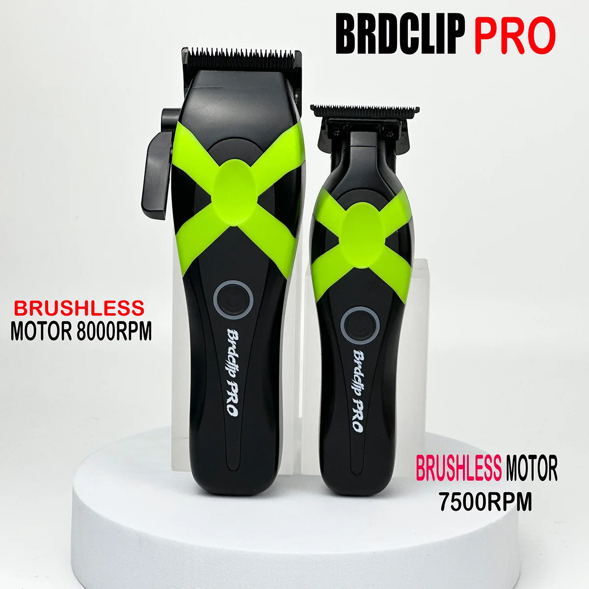 

BRDCLIP PRO Бесщеточный двигатель Профессиональная парикмахерская машинка для стрижки волос Набор 8000 об/мин DLC FADE Лезвие Зарядная док-станция 7500 об/мин Электрический триммер