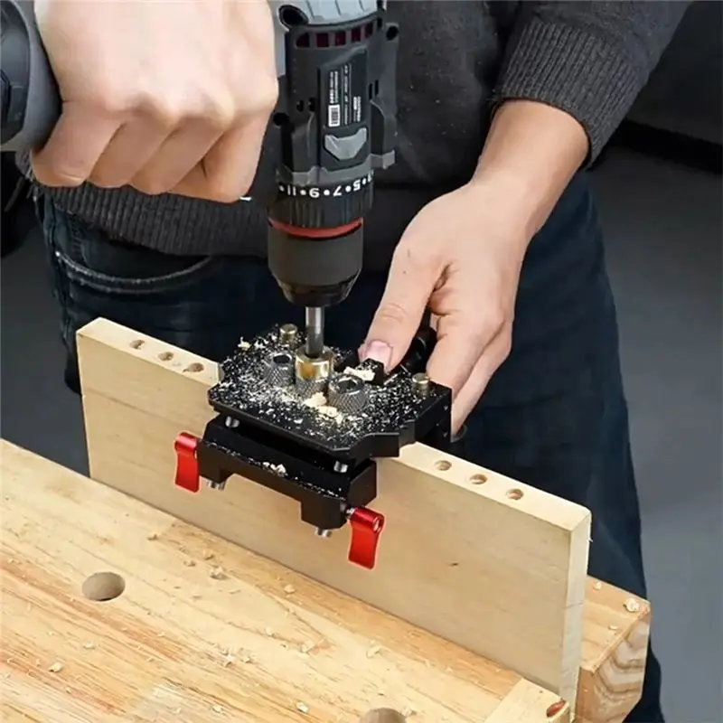 A84X-Self Centering Doweling Jig Kit, Drill Guides Locator For Straight Holes Biscuit Joiner Multifunctional Woodworking Tool