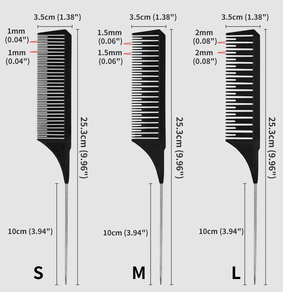 Professioneller Haarfärbemittel-Highlighting-Kamm und Set – Effizientes Split-Tooth-Design, rutschfester Griff, Premium-Styling-Tools – Detail 2