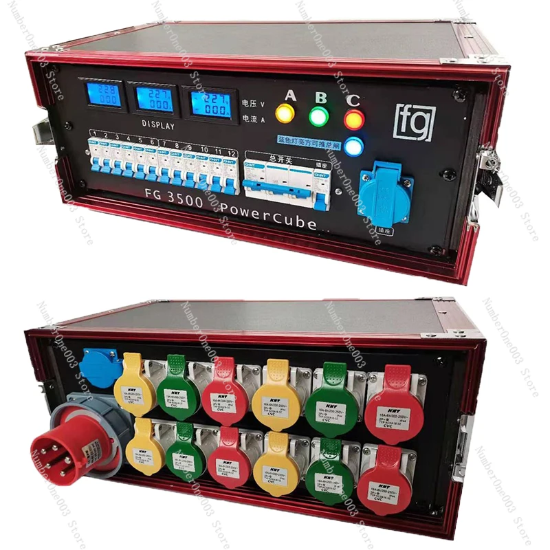 

12-Way Power Box Industrial Plug-in LED Large Screen Power Distribution Cabinet Aviation Plug-in Stage Lighting Performance