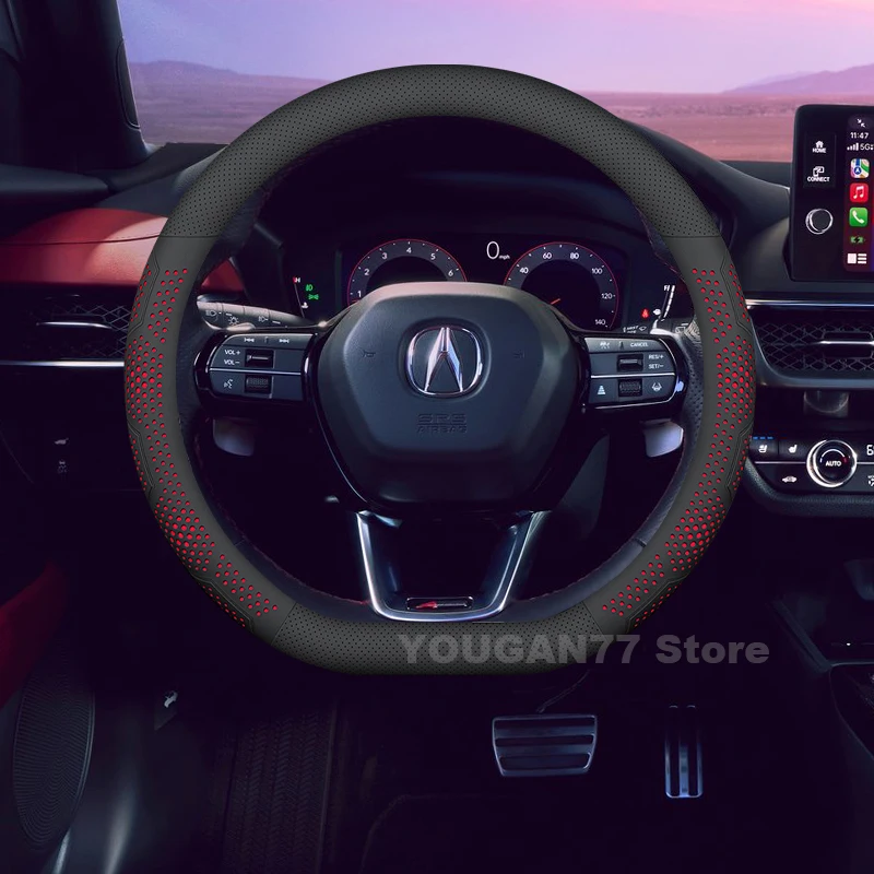 

Leather Car Steering Wheel Cover For ALL NEW Acura ADX ZDX 2024 2025 Wear-resistant Auto Steering Wheel Acura ADX Accessories