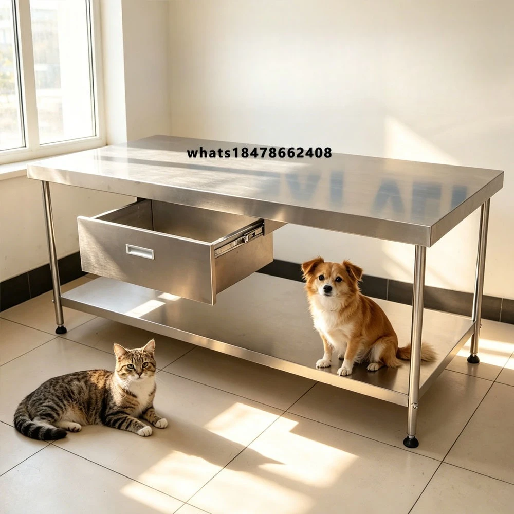 Veterinary Heavy Duty Preparation Bench 304 Stainless Steel Preparation Bench, Veterinary Equipment, Animal Medical Prepara