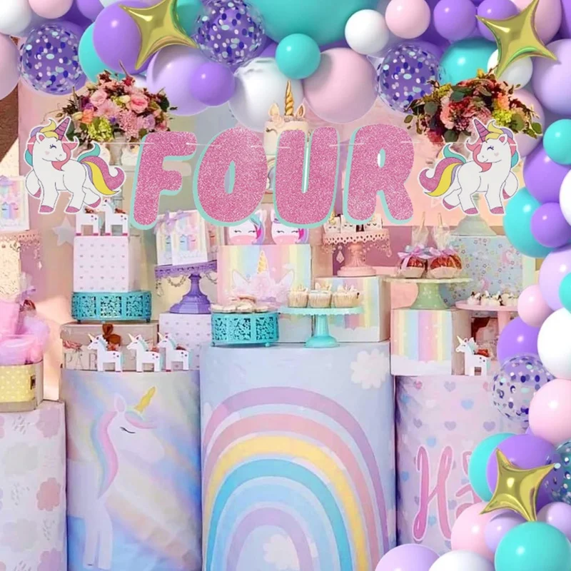 

1 Set of Party Decoration Unicorn Balloon Chain Sets is a Cute Decoration For Children's Birthday Parties and Festivals