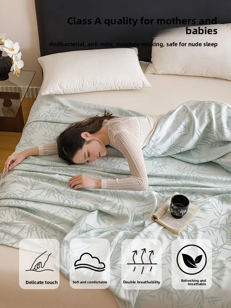 

Летнее одеяло из бамбукового волокна Cooln Sensation, офисное одеяло для сна, чехол для дивана, легкое полотенце, постельное белье, универсальное использование