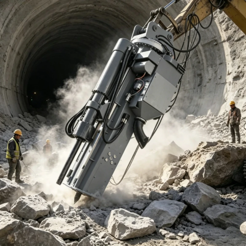 Integrated Rock Drill and Splitter Machine Crawler Hydraulic Equipment For Highway Tunnel Basalt Rock Road Foundation Breaking