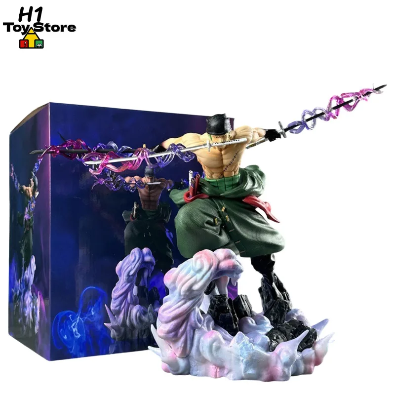 Figura GK de One Piece Kimono Roronoa Zoro, Onigashima Purgatory Dive Oni Giri, Estatua de Anime de PVC con Cabeza Desmontable, Decoración de Escritorio