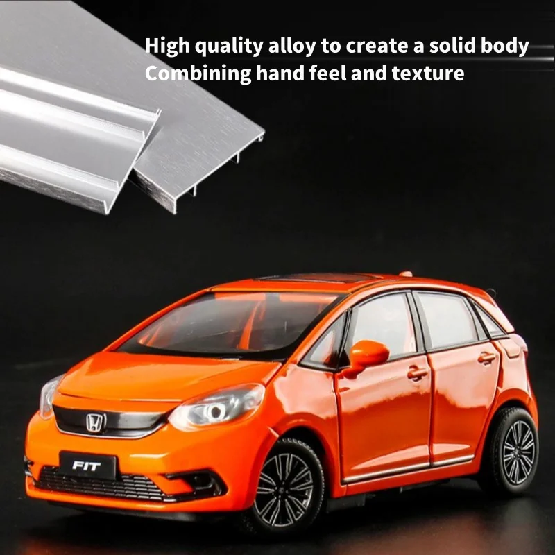 1:32 Honda FIT Alloy Car Diecast Miniature Sound and Light Pull Back Car Modle Collection Toy Boys Birthday Gift