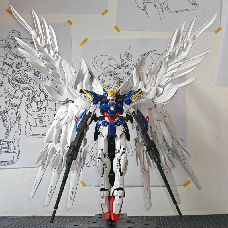 إصدار MG Wing Zero EW. KA 1/100 عمل أرقام أطقم منمذجة لعبة تجميع بلاستيكية مفصلية ميكا مع اكسسوارات حلية الصبي هدية