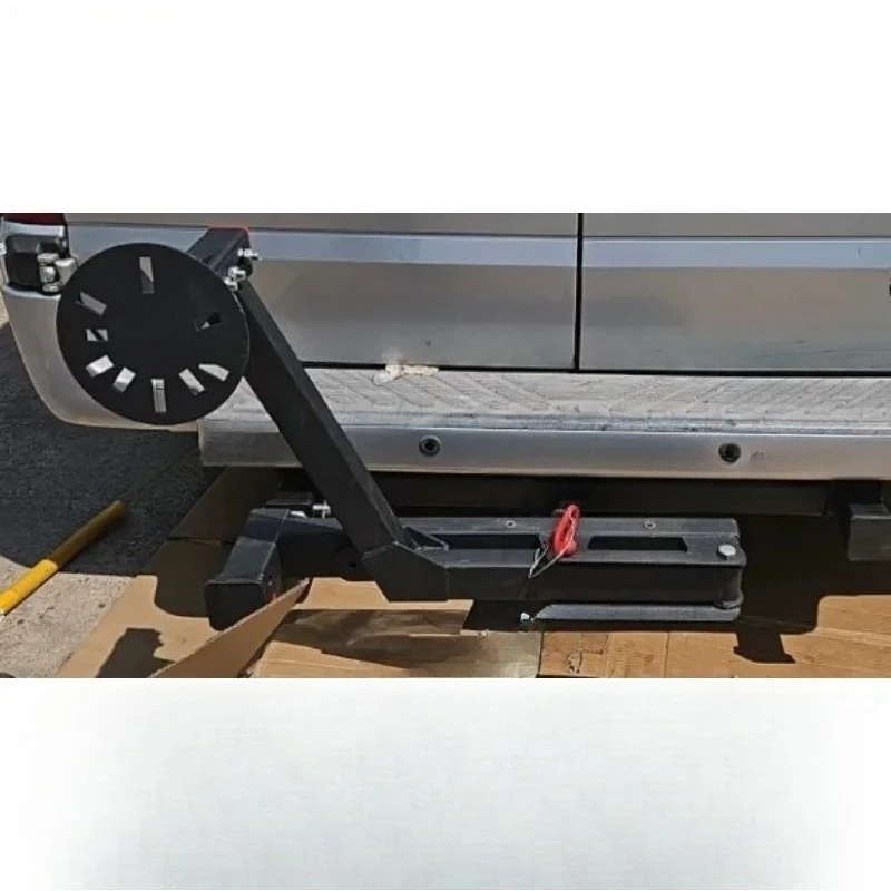 Universal Foldable Pull‑Out Spare Tire Rack Bracket, Hitch Mount 2