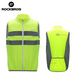 ROCKBROS Sport Reflective Vest Ventilation Safety Vest Motorcycle Reflective Vest Breathable Sleeveless Cycling Reflective Vest