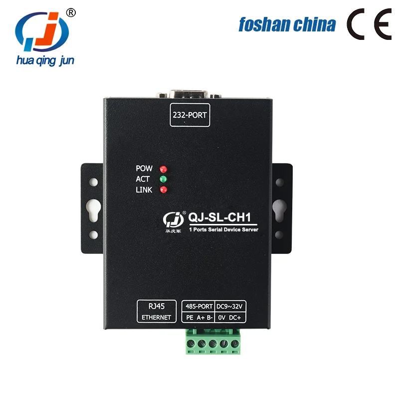 Huaqingjun 1-Channel RS485 232 to Ethernet Converter UDP DNS HTTP MQTT Modbus RTU to Modbus TCP Serial Server