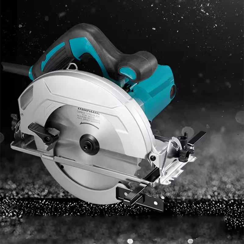 HS7600 Electric Circular Saw Portable 7-Inch Woodworking Cutter Compatible with Guide Rail Track Saw Power Tool