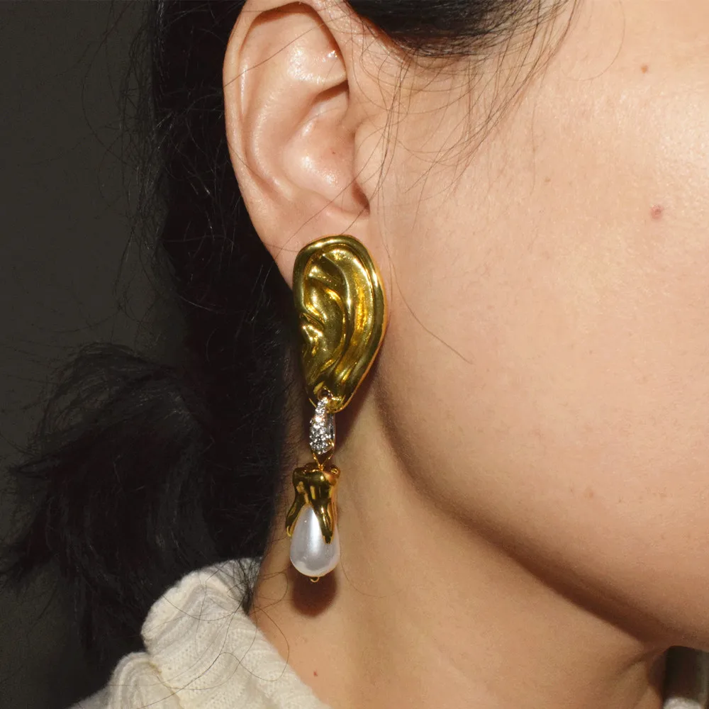 Vintage Ethnic Minimalist Stacking Ear With Keyhole Charms Dangle Earrings For Women Jewelry Elegant Statement Accessory
