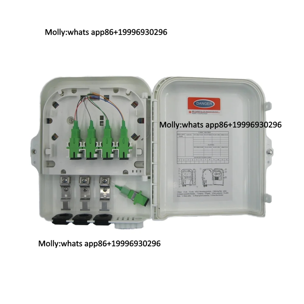 FTTH ODB Fiber Splitter Box Nap Box  8 Port  Fiber Optic Distribution Box  Terminal NAP Cajas With Splitter 1x8 SC APC UPC