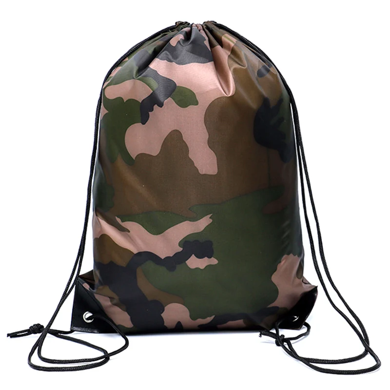 Camouflage Backpack Drawstring Gym Bag Travel Sport Outdoor Bag Lightweight Camouflage Lightweight Drawstring Bag Bag Backpack
