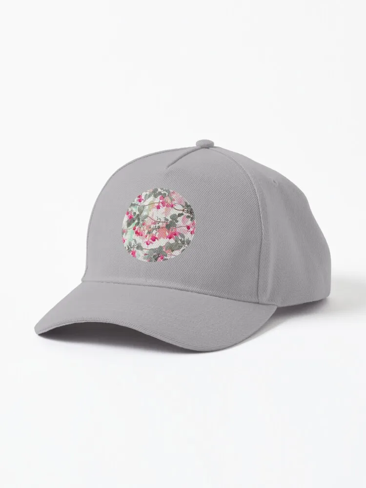 Rainbow Fuchsia Floral Pattern - With Grey Cap For Men Women Summer Outdoor Sun Baseball Hats New Fashion Hat