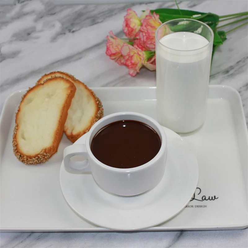 Simulation Coffee Milk Cup Coffee Drink Model Fake Cake Photography Props Food Sample Tea Table Decoration