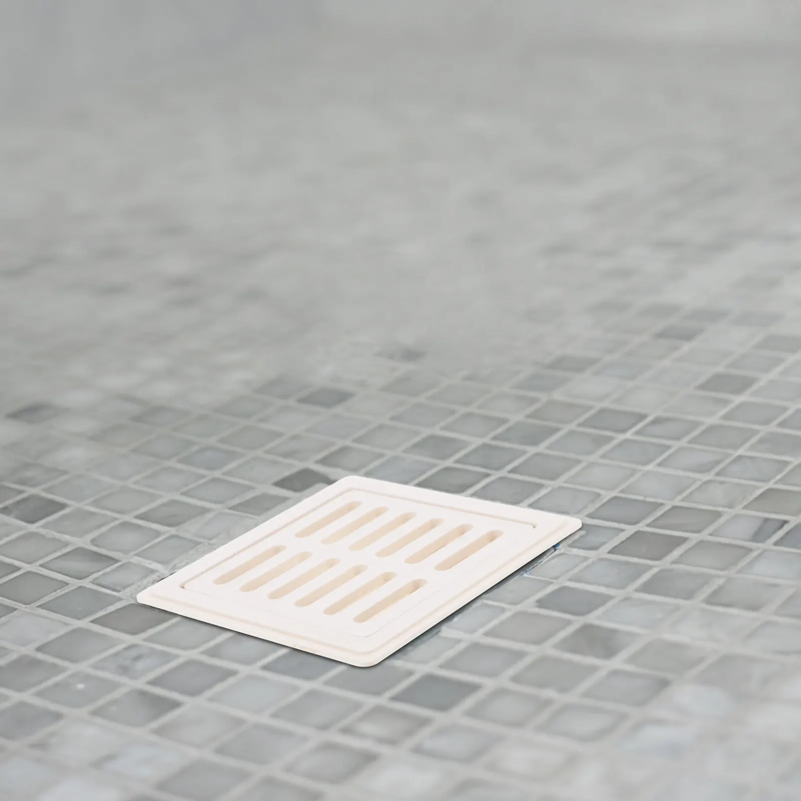 2Pcs Square Insert Floor Drain PVC Durable Anti Backflow Design Shower Basement Floor Drain Cover Shower Drains