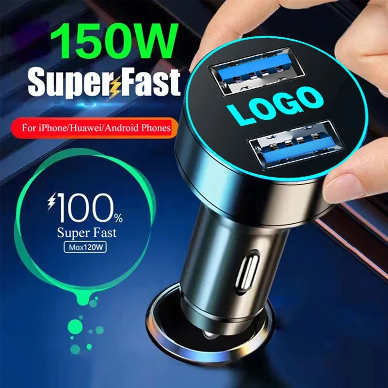 

150W Super Fast Car Charger Mobile Phone USB Type C Charger In for Chevrolet Colorado Cruze Spark 2019 Captiva Malibu Trax Aveo