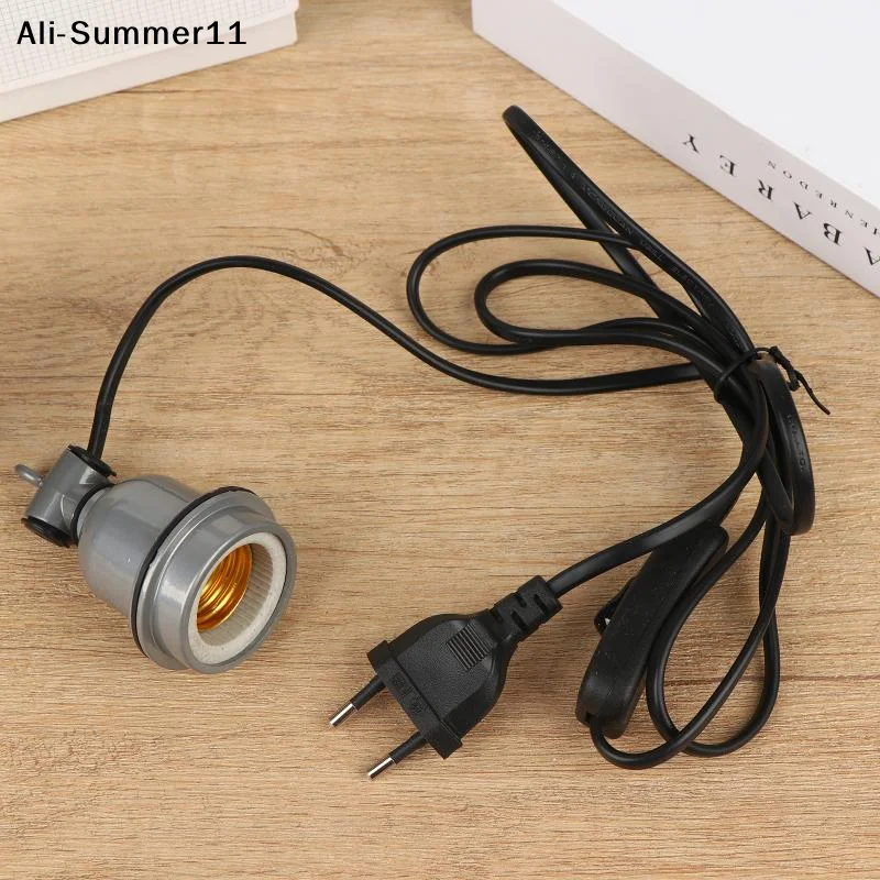 【Amn】E27 Crawling Pet Heating Lamp Holder Power Cord Control Switch Piglet Chicken Brooder Heating Spiral Light Socket