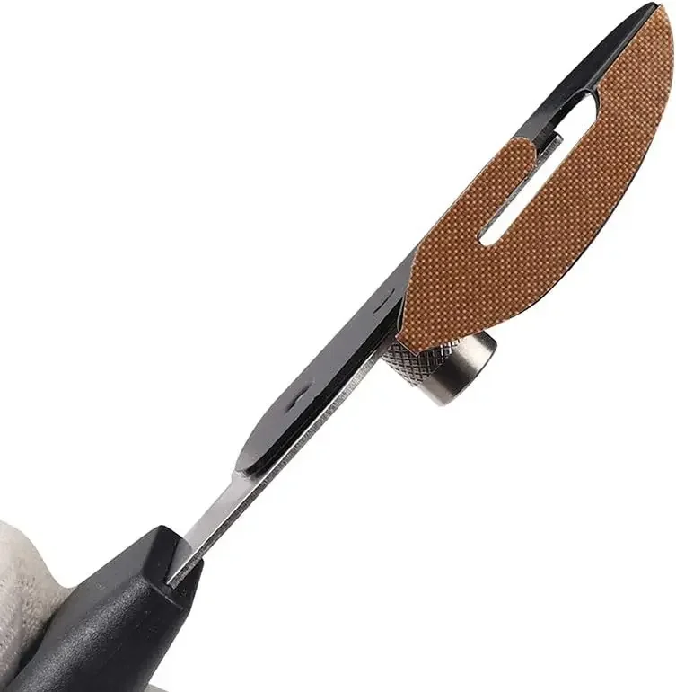 Coltello da taglio per avvolgimento in vinile, taglierina per rotolo avvolto con lama nascosta con 10 lame extra e 3 adesivi in PTFE