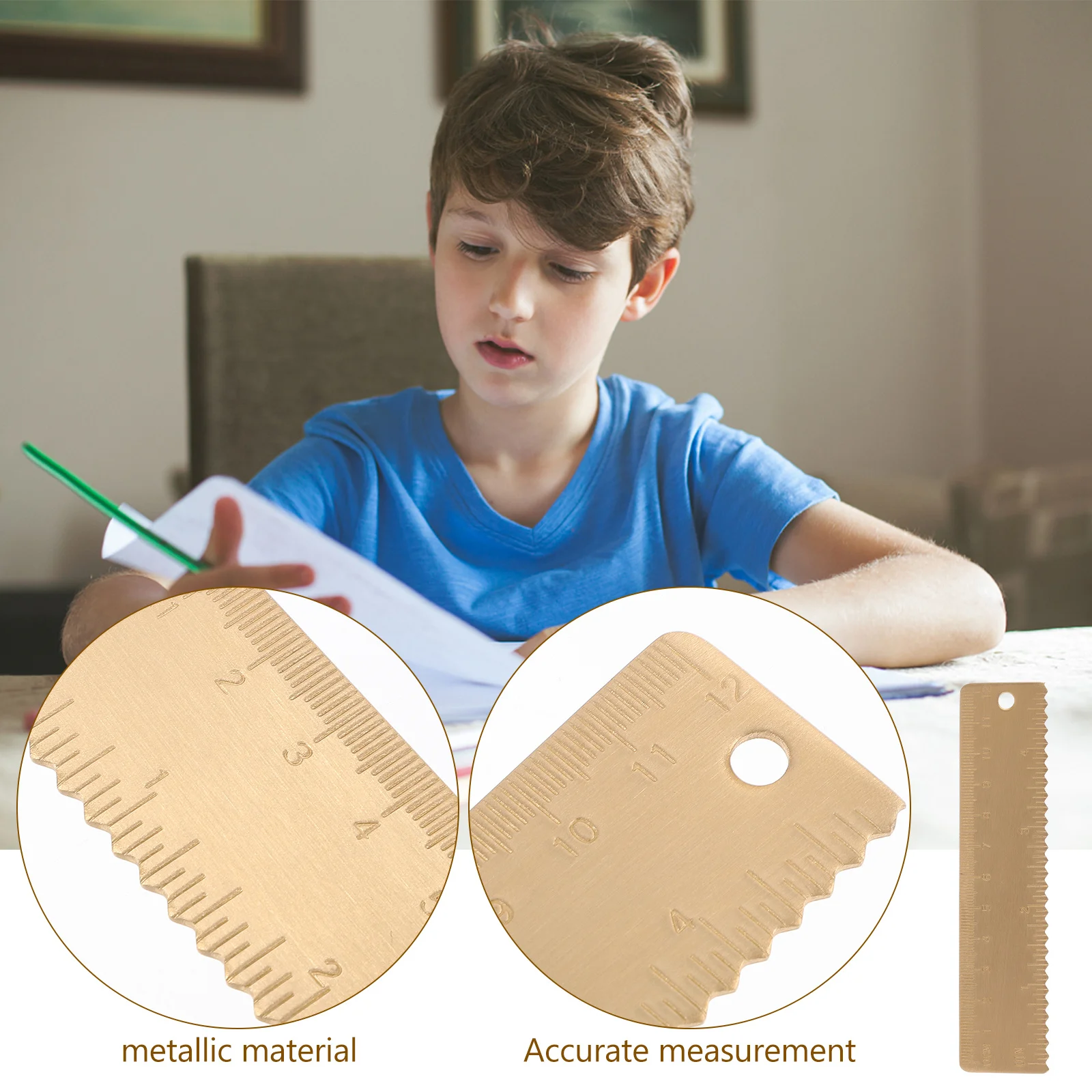 1 قطعة مسطرة نحاسية 30 سنتيمتر حافة مستقيمة معدنية للرسم أداة تعلم الطالب في الفصول الدراسية مقياس مكتب محمول #4