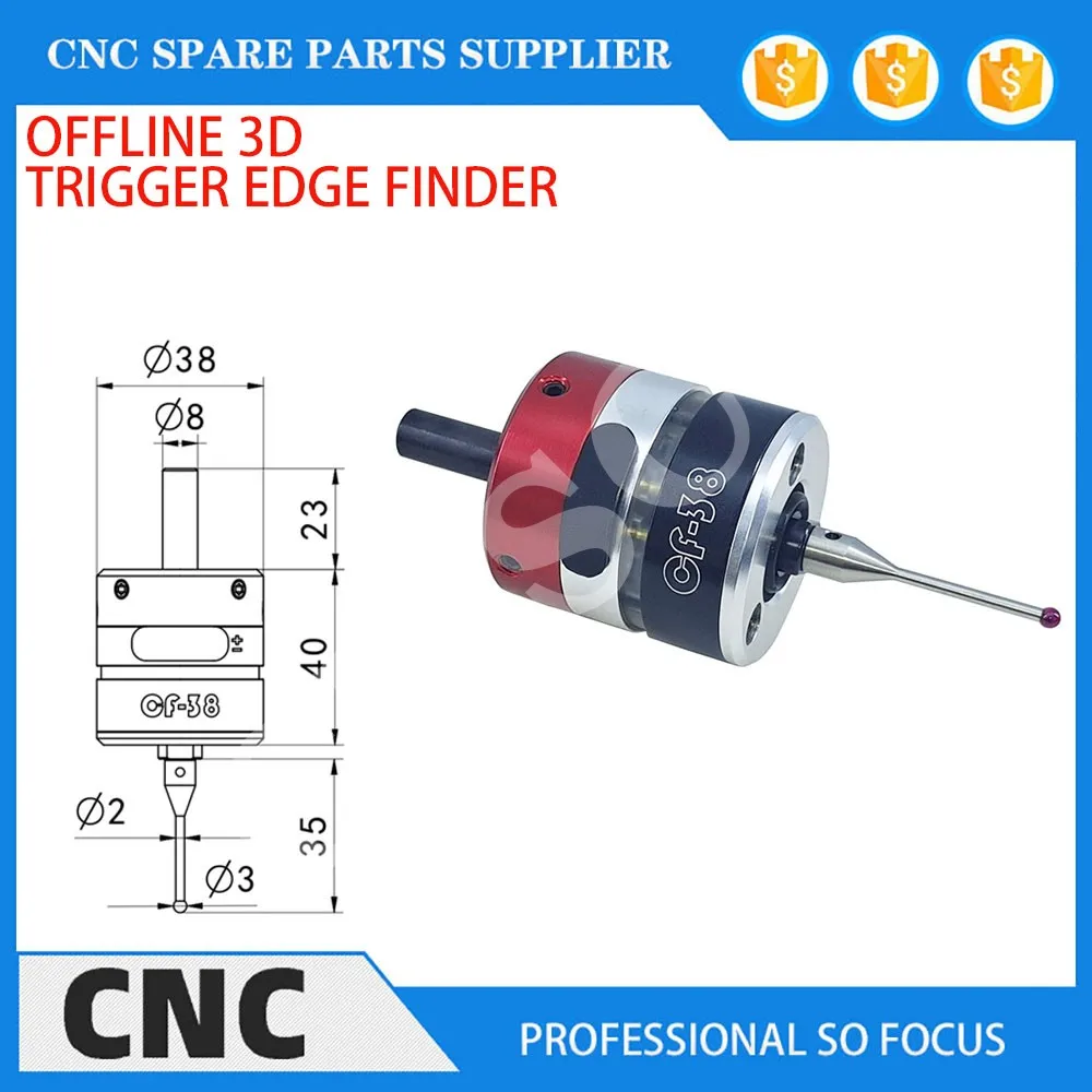 

CF-38 CNC machine tool trigger edge finding machine machining center three coordinate precision probe centering rod tool setter