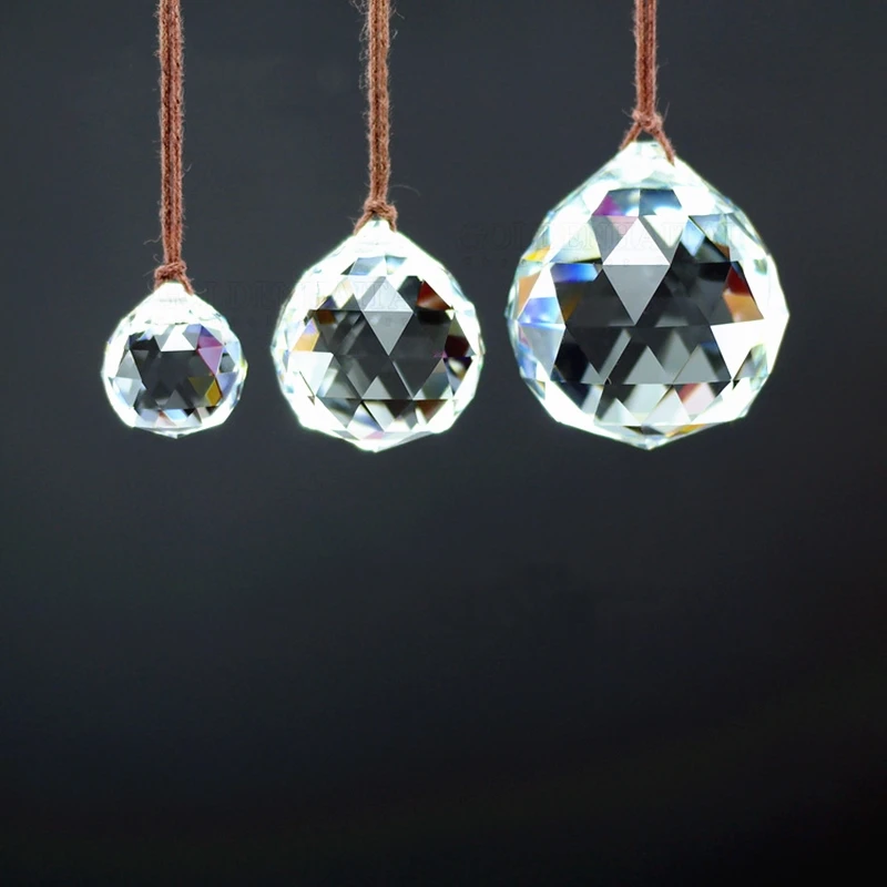 15mm-100mm Glass Crystal Ball For Chandeliers Faceted Hanging Ball Crystal Drops For Chandelier Parts For Home Decoration