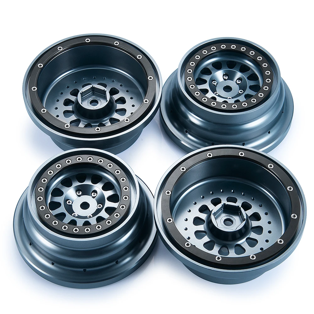 TRINOOD Aluminum Beadlock Wheel Rim Hub for 1/7 UDR Unlimited Desert Racer RC Rock Crawler Buggy Truck Upgrade Parts