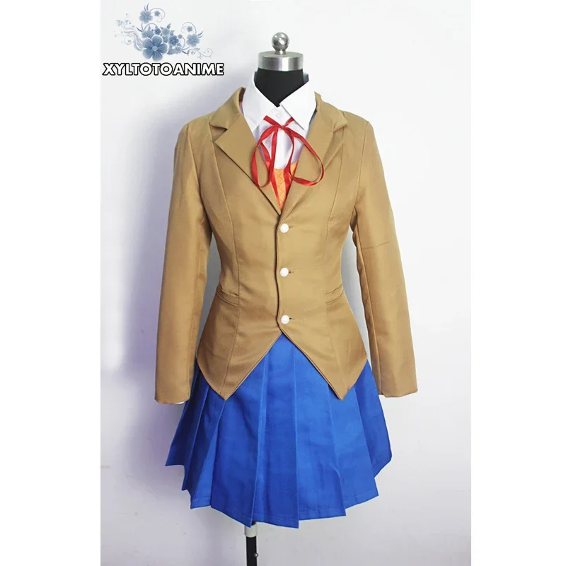 Doki Doki Literature Club Monika Sayori Yuri Natsuki Cosplay Costume School Uniform  Game Costume