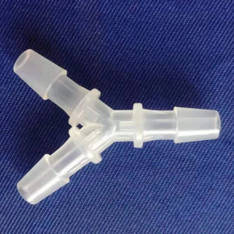 100PCS SETS Wholesale Food Grade Transparent PolypropylenePPY9mmGas Oil Aquarium Plastic HoseYType Small Tee Joint Connector