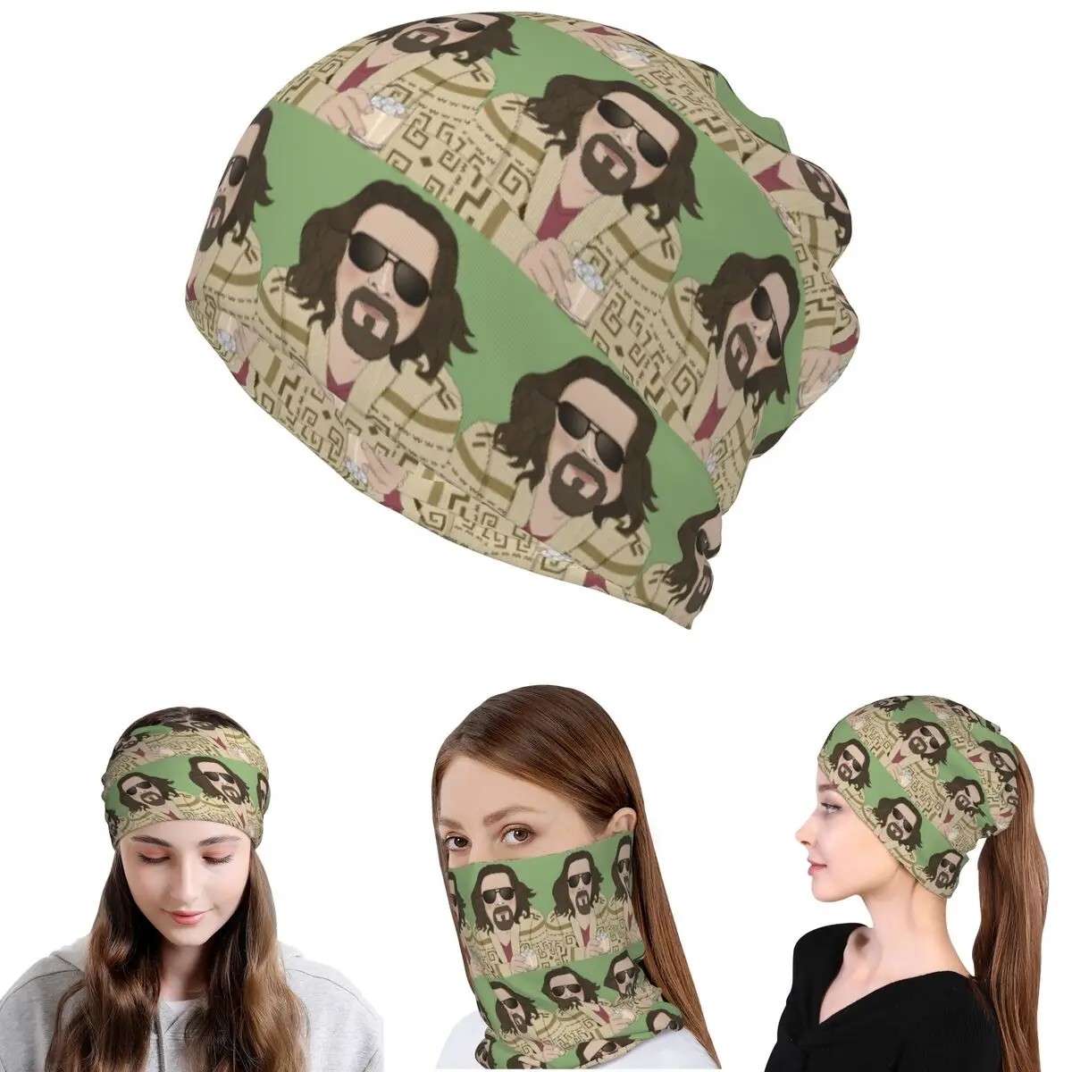 

The Dude- The Big Lebowski Bandana Neck Cover Face Scarf Warm Balaclava Beanies Hat for Men Women Adult Windproof