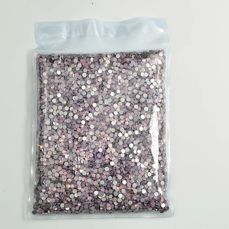 Wholesale Bulk Package 100 Gross White Pink Green Opal Flatback Glass Rhinestones Non HotFix Crystal Stones Nail Art Decoration