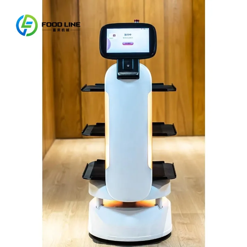 Smart Delivery Robot Automatic Food Serving Robot with Obstacle Avoidance for Restaurant Hotel Cafe Catering Service Customized