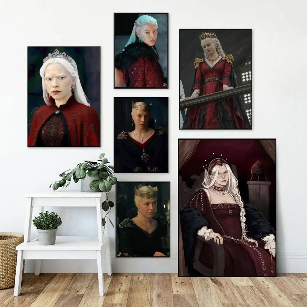 Rhaenyra Targaryen House of the Dragon Poster Perfect Space Sticker Self Adhesive for Office Home Theater Wall Art