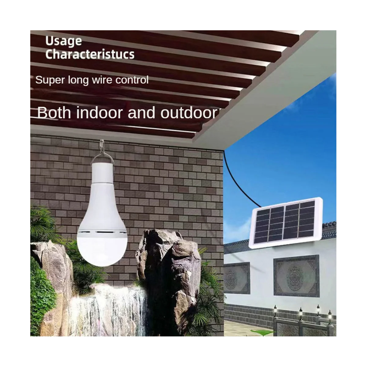 Lâmpada solar LED, Lâmpada de energia recarregável, Lâmpada para acampamento interior e exterior, Lâmpada solar com controle remoto