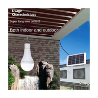 LED Solar Light Bulb Rechargeable Energy Bulb Lamp for Indoor Outdoor Camping Solar Tent Lamp with Remote Control