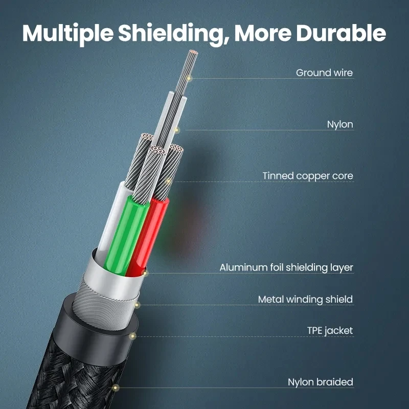 USB 2.0 Printer Cable Type-C To USB B Printing Wires For HP Fax Machine Scanner Computer Connection Square Port Extension Cord