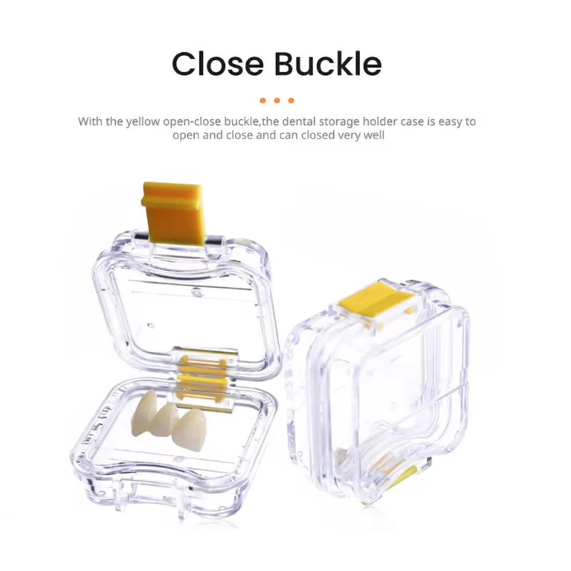 Stockage de prothèses dentaires avec Film, couronne et ponts dentaires, sans fentes disponibles, boîte à dents en plastique Transparent, organisateur de Membrane de dentisterie