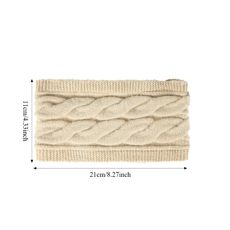 2 قطعة/المجموعة الشتاء متماسكة عقال دافئ السفر في الهواء الطلق الرياضة اليوغا عقال ارتداء اليومي اكسسوارات الشعر الزخرفية #4