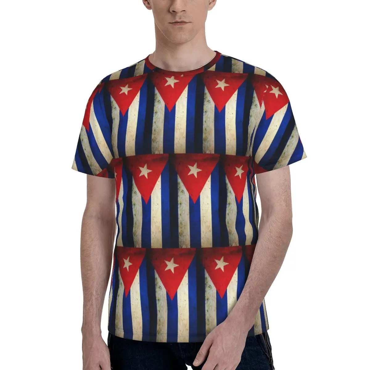 Cuba Cuban Flag T-Shirt for Men Cotton T Shirts Men's Tees Short O-Neck Summer Clothes Tops