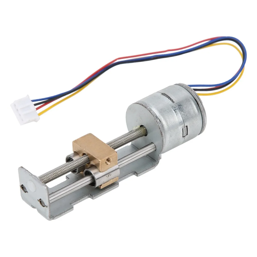2-Phase 4-Wire Stepper Motor Linear Actuator Planetary Reducer Stroke 34mm Mini Linear Slide Rail Stepper Motor with Gearbox