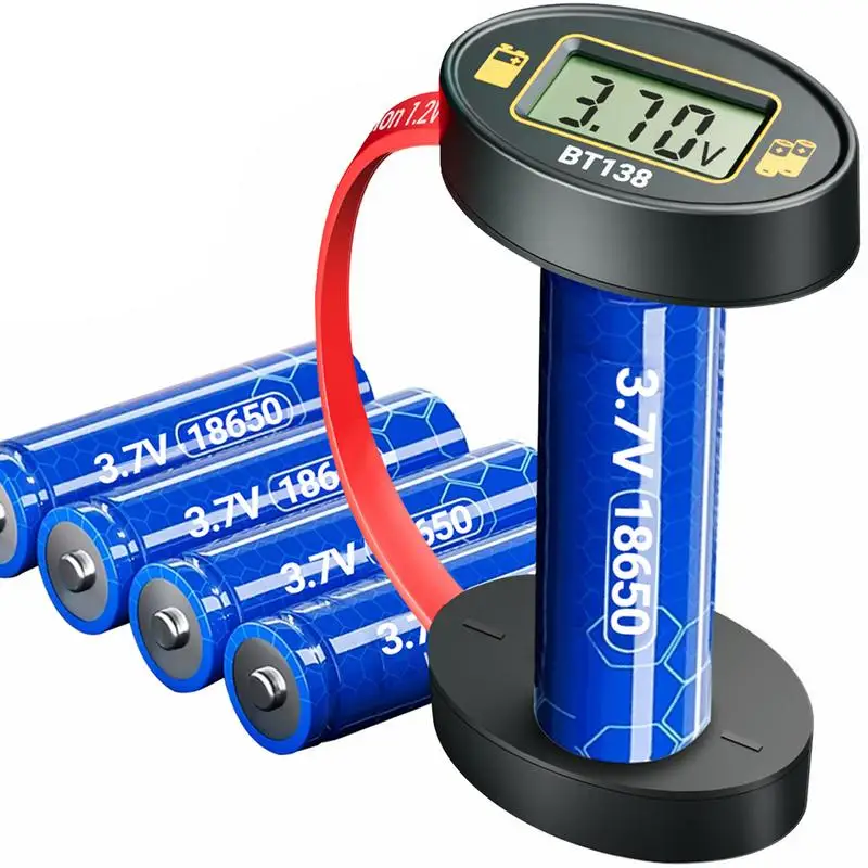AA Battery Tester Magnetic Battery Monitor Analyzer Checker Portable Battery Testers For All Types Of Batteries Quick Accurate