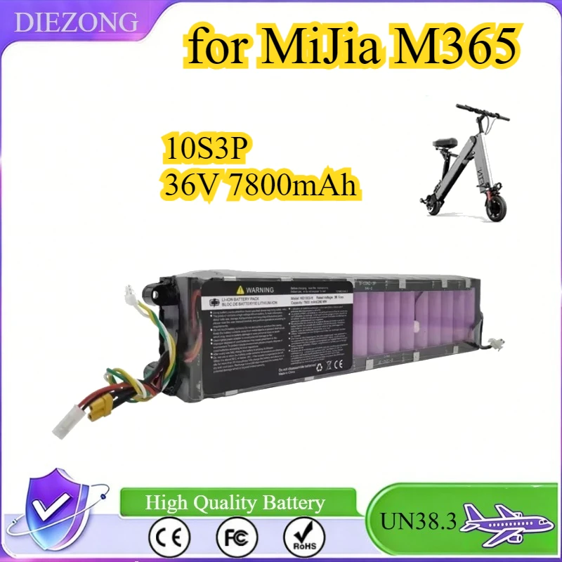 

36V Li-ion Battery Pack 7.8Ah Suitable for MiJia M365 Scooter Battery Pack Electric Scooter Waterproof Bluetooth Communication