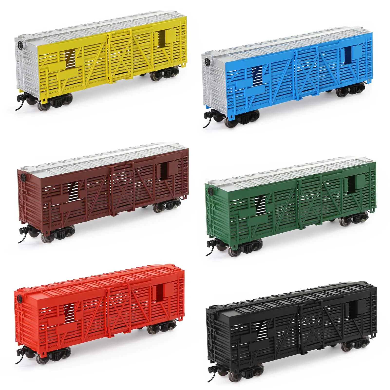 

3 Units Evemodel Trains C8767 HO Scale 1:87 40' Stock Car Cattle Wagon Painted Unlettered