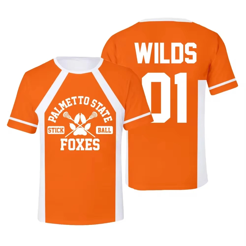 New The Foxhole Court Palmetto State Foxes Lacrosse Jersey Cosplay WILDS MINYARD 3D T-shirt Men/Women Clothes Tees