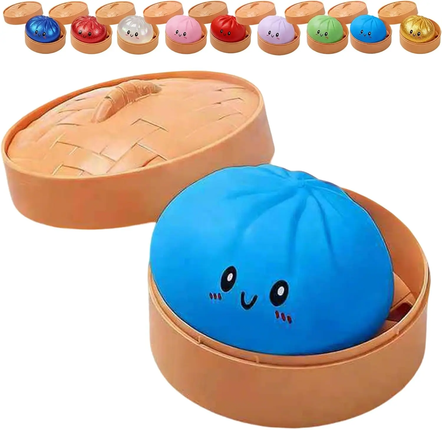 Glitter Dumpling Glitter Dumpling Squishy met doosje Dumplings Zintuiglijk knijpspeeltje voor stressverlichting