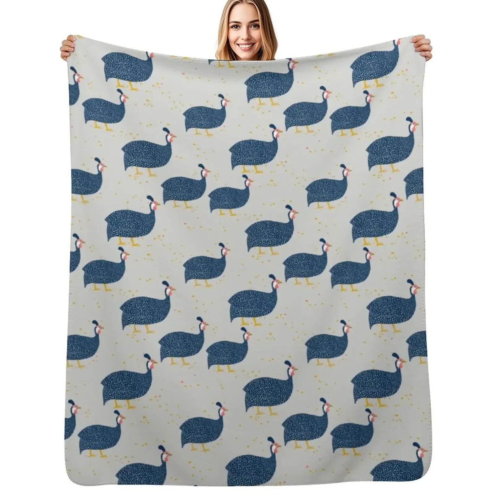

Guinea Hens Throw Blanket Decorative Throw Flannel Fabric Decorative Sofas Blankets For Bed Blanket