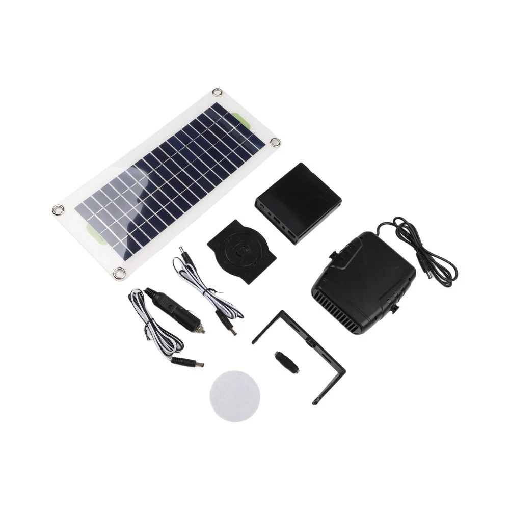 30W Portable 12V Solar for fan Heater for Cars for rvs and For Outdoor Shelters Providing Warm Air Without AC Power or Fuel