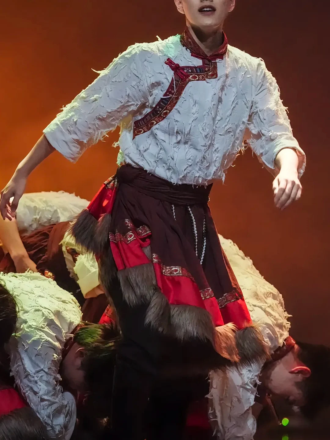 tibetan-men's-performance-clothing-full-set-college-campus-evening-party-art-exam-kangba-yao-performance-costume-cotton-blend